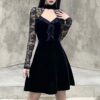 Elegant Vintage Gothic Velvet Dress 2