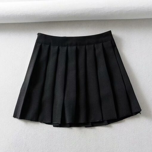 Asymmetrical Gothic Black Streetwear Skirt 2