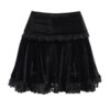 Gothic Black Cross Vintage Lace Trim Mini Skirt 5