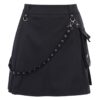 Gothic Morden Black High Waist Mini Skirt 5