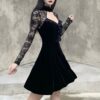 Elegant Vintage Gothic Velvet Dress 4