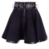 Gothic Ring Zipper High Waist A-line Skirt 5