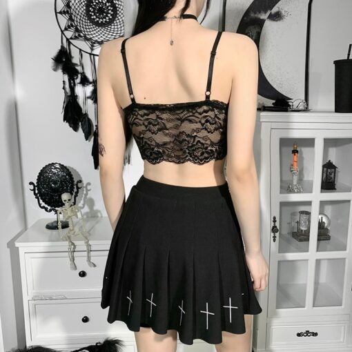 Aesthetic Gothic Sexy Lace Camisole Top 2
