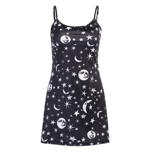 Casual Bodycon Moon Star Gothic Dress 4