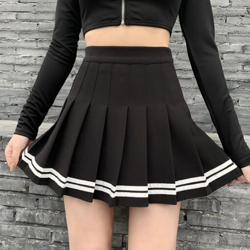 Gothic Streetwear School Girl Style Skirt (Many Color) 11