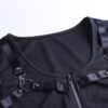 Black Long Sleeve with Zipper Crop Top  4
