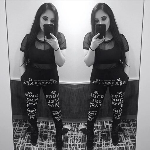 Streetwear Letter Printed Gothic Pant 1