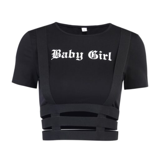 Baby Girl Gothic Crop Top 5