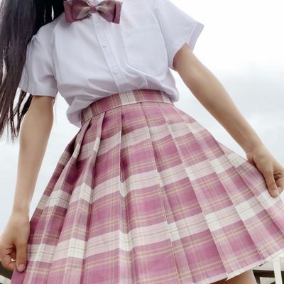 Pastel Goth High Waist Plaid Pleated Sexy Skirt (Many Colors) 12