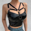 Gothic PU Leather Cami Top 2