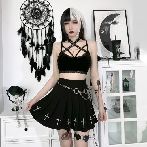 Sexy Gothic Style Trim Cami Top 5