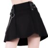 Gothic High Waist Zipper Iron Chain Short Skirt  5