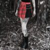 Red Plaid Pleated High Waist Gothic Mini Skirt 5