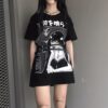 Harajuku Gothic Printed Oversize T-Shirt 1