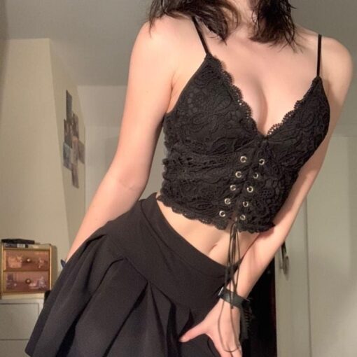 Sexy Gothic Lace Camisole Top 2
