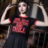 Gothic Red Letter Printed T-Shirt 9