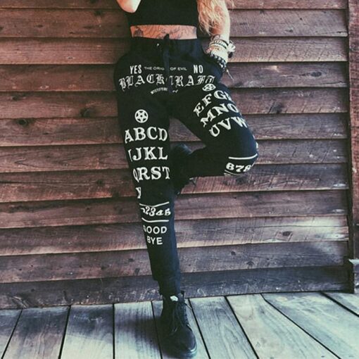Streetwear Letter Printed Gothic Pant 6