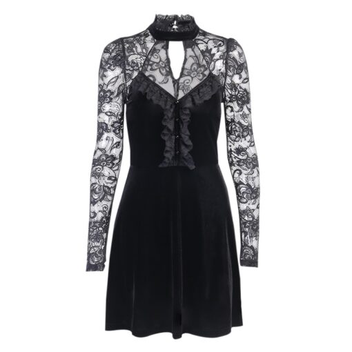 Elegant Vintage Gothic Velvet Dress 5