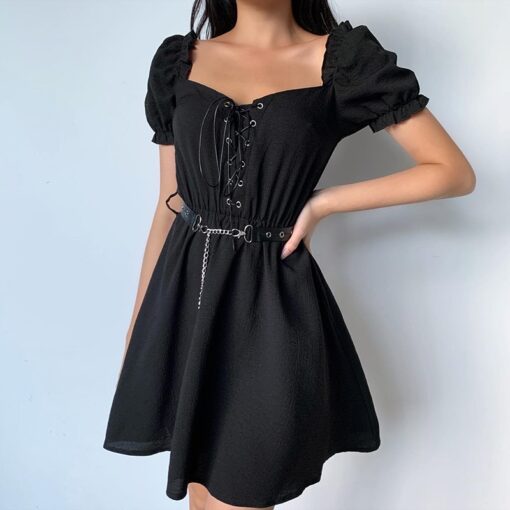 Black Gothic Elegant Dress  1