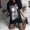 Gothic Witch Print Long Tee 3