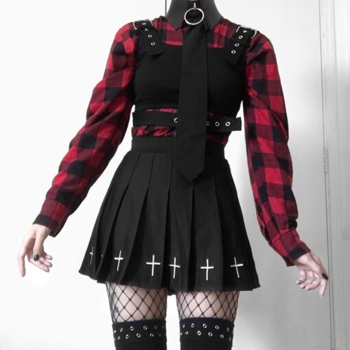 Gothic High Waist Mini Skirt 3