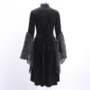 Enigmatic Vintage Black Velvet Gothic Dress  5