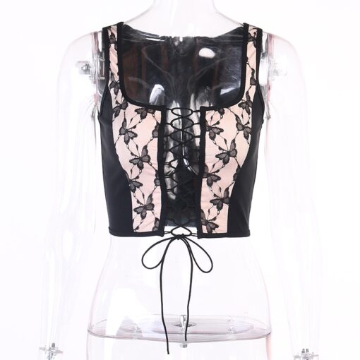 Vintage Gothic Butterfly Embroidery Cami Top 3
