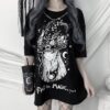Vintage Oversized Gothic Find the Magic Print Long Top 1