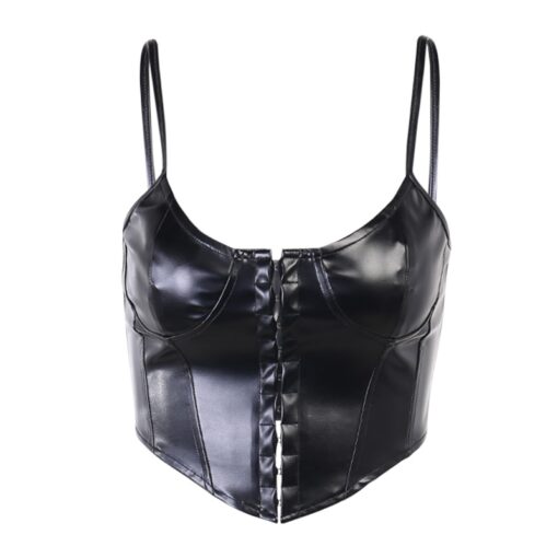PU Leather Gothic Sexy Cami Top 5