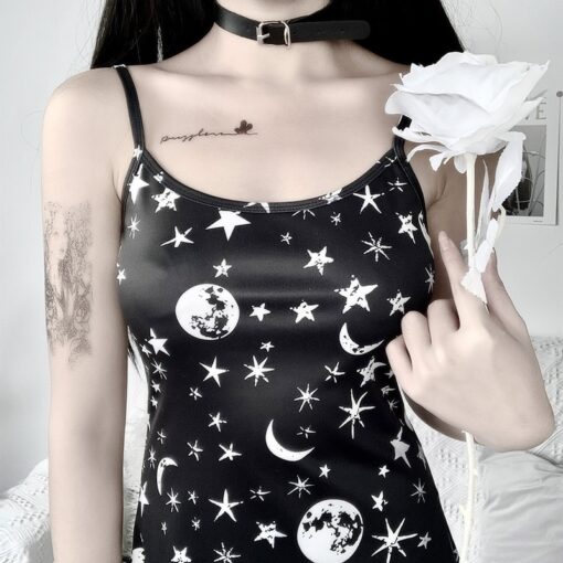 Casual Bodycon Moon Star Gothic Dress 2