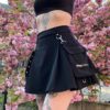 Gothic Morden Black High Waist Mini Skirt 8