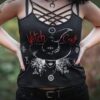 InsGoth Mall Goth Sexy Black Camis Y2K E Girl Hollow Out Bodycon Camisole Harajuku Punk Backless Women Summer Cropped Tops 8